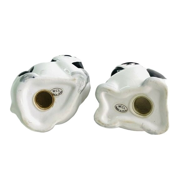 Salt & Pepper Shaker Set Spotted Cows Vintage WCL Ceramic 3.5" x 3" - Picture 5 of 5